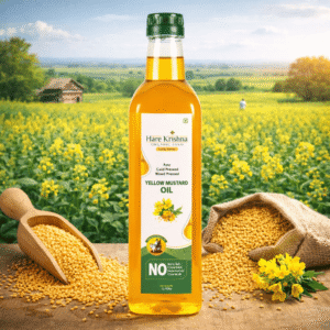 Raw cold pressed Yellow Mustard Oil