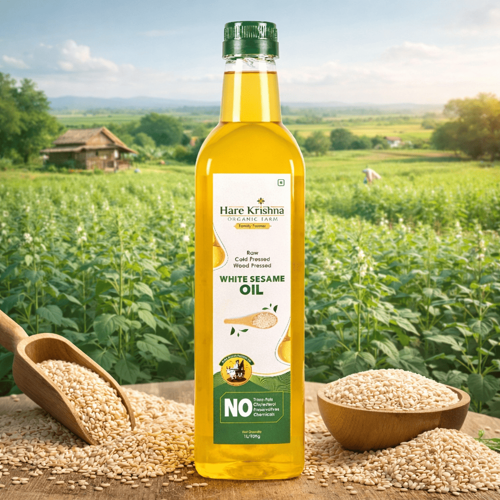 Raw cold pressed white sesame oil image